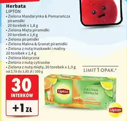 Intermarche Herbata zielona Lipton oferta