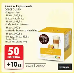 Intermarche Kawa w kapsułkach DOLCE GUSTO Cappuccino 16 szt oferta