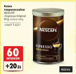 Intermarche Kawa rozpuszczalna NESCAFE Espresso Original 95 g oferta