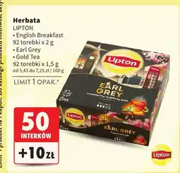 Intermarche Herbata LIPTON English Breakfast 92 torebki oferta