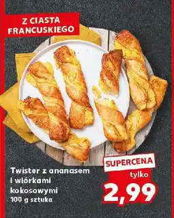Twister z ananasem i wiórkami kokosowymi