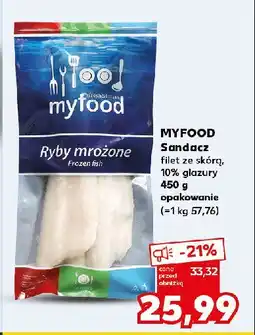 Kaufland Sandacz - filet ze skórą mrożony Myfood oferta