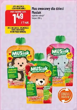 Polomarket Mus owocowy dla dzieci Mysiak wiśnia gruszka oferta