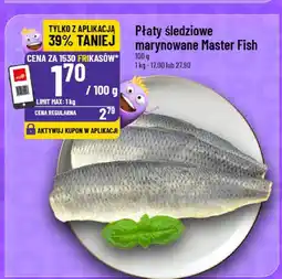 Polomarket Płaty śledziowe marynowane Master Fish 100g oferta