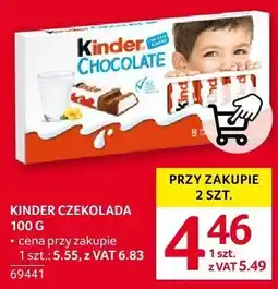 Selgros Czekolada Kinder 100g oferta