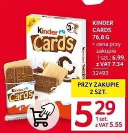 Selgros Ciastka Kinder Cards 76.8g oferta