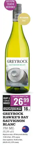 Biedronka Wino Greyrock Hawke's Bay Sauvignon Blanc oferta