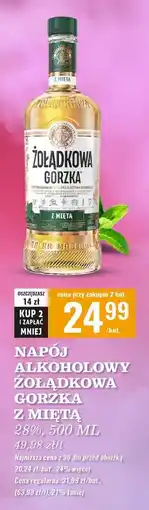 Biedronka Wódka Żołądkowa Gorzka Z Miętą oferta