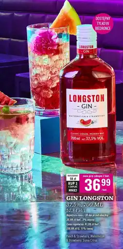 Biedronka Gin cranberry Longston oferta