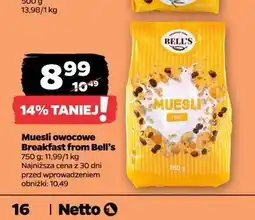 Netto Musli fruit Breakfast From Bell's oferta