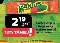Netto Lody cytrynowo-truskawkowe Nestle Kaktus oferta