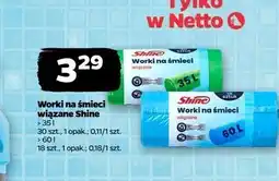 Netto Worki na śmieci z taśmą 60 l Shine Classic oferta