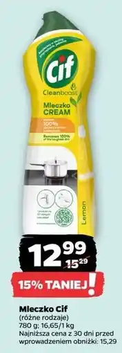Netto Mleczko do czyszczenia z mikrokryształkami lemon Cif Cream oferta