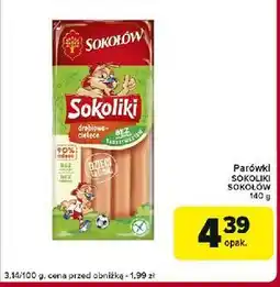 Globi Parówki drobiowo cielęce bez glutenu i laktozy Sokołów Sokoliki oferta