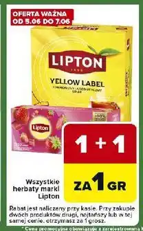 Carrefour Express Herbata truskawka rabarbar Lipton oferta