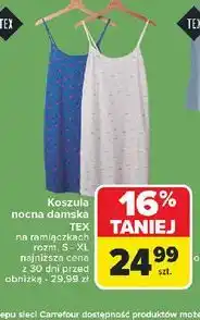 Carrefour Koszula nocna damska rozm. s-xl Tex oferta