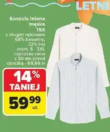 Carrefour Koszula lniana s-3xl Tex oferta