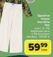 Carrefour Spodnie damskie lniane s-xl Tex oferta