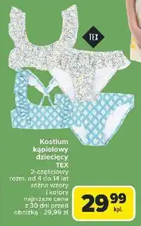 Carrefour Kostium kąpielowy 2-częściowy dziewczęcy Tex oferta