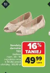 Carrefour Sandały damskie 36-41 Tex oferta