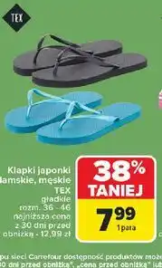 Carrefour Japonki męskie 36-46 Tex oferta