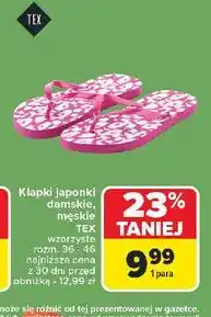 Carrefour Japonki męskie 36-46 wzorzyste Tex oferta