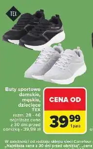 Carrefour Buty sportowe dziecięce 28-46 Tex oferta