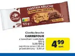 Carrefour Ciastka kruche z kawałkami czekolady Carrefour Classic oferta