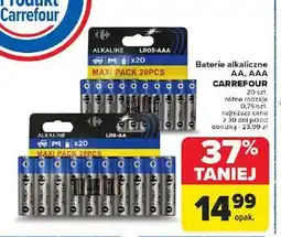 Carrefour Baterie alkaiczne aaa Carrefour oferta