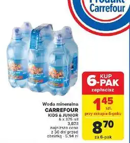 Carrefour Woda niegazowana Carrefour Kids oferta