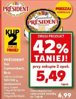 Kaufland Ser brie naturalny President oferta