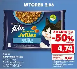 Kaufland Karma dla kota rybne smaki w galaretce Purina Felix Sensations Jellies oferta