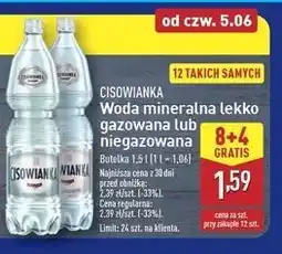 ALDI Woda niegazowana Cisowianka oferta