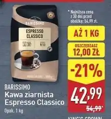 ALDI Kawa Barissimo Espresso Classico oferta