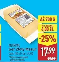 ALDI Ser złoty mazur Mlekpol oferta
