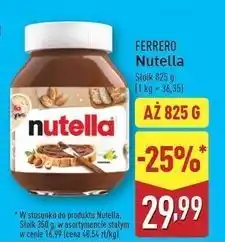 ALDI Krem czekoladowo-orzechowy Nutella oferta