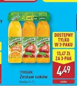 ALDI Sok jabłkowy 2 szt + pomarańczowy Tymbark oferta