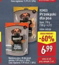 ALDI Przekąska dla psa paski z piersi kurczaka Romeo (Karma) oferta