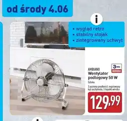 ALDI Wentylator podłogowy 50 w Ambiano oferta