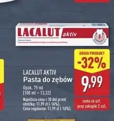 ALDI Pasta do zębów Lacalut Aktiv oferta