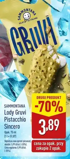 ALDI Lody pistachio Sammontana Gruvi oferta