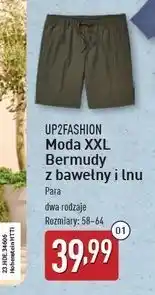 ALDI Bermudy męskie bawełna i len 58-64 Up2Fashion oferta