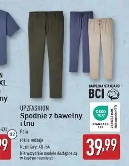ALDI Spodnie z bawełny i lnu 48-54 Up2Fashion oferta