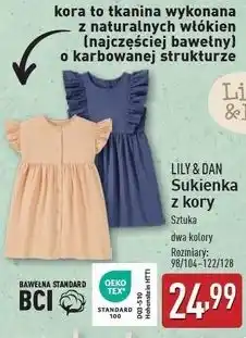ALDI Sukienka z kory 98/104-122/128 Lily & Dan oferta