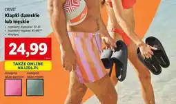 Lidl Klapki męskie 41-46 Crivit oferta
