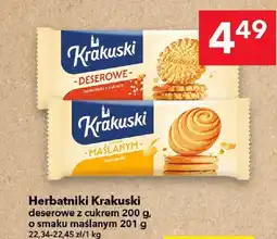 Lewiatan Herbatniki Krakuski maślane 201g oferta