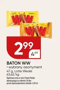 Chata Polska Baton WW 47g Latte Wedel oferta