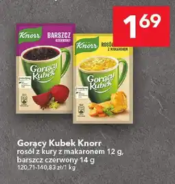 Lewiatan Gorący Kubek Knorr rosół z kury z makaronem 12 g, barszcz czerwony 14 g oferta