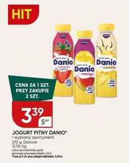 Jogurt pitny Danio wybrany asortyment 270 g Danone