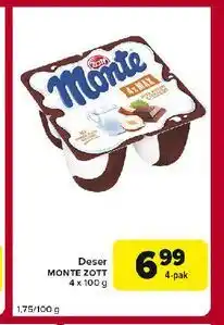 Deser mleczno-czekoladowy z orzechami Zott Monte Max